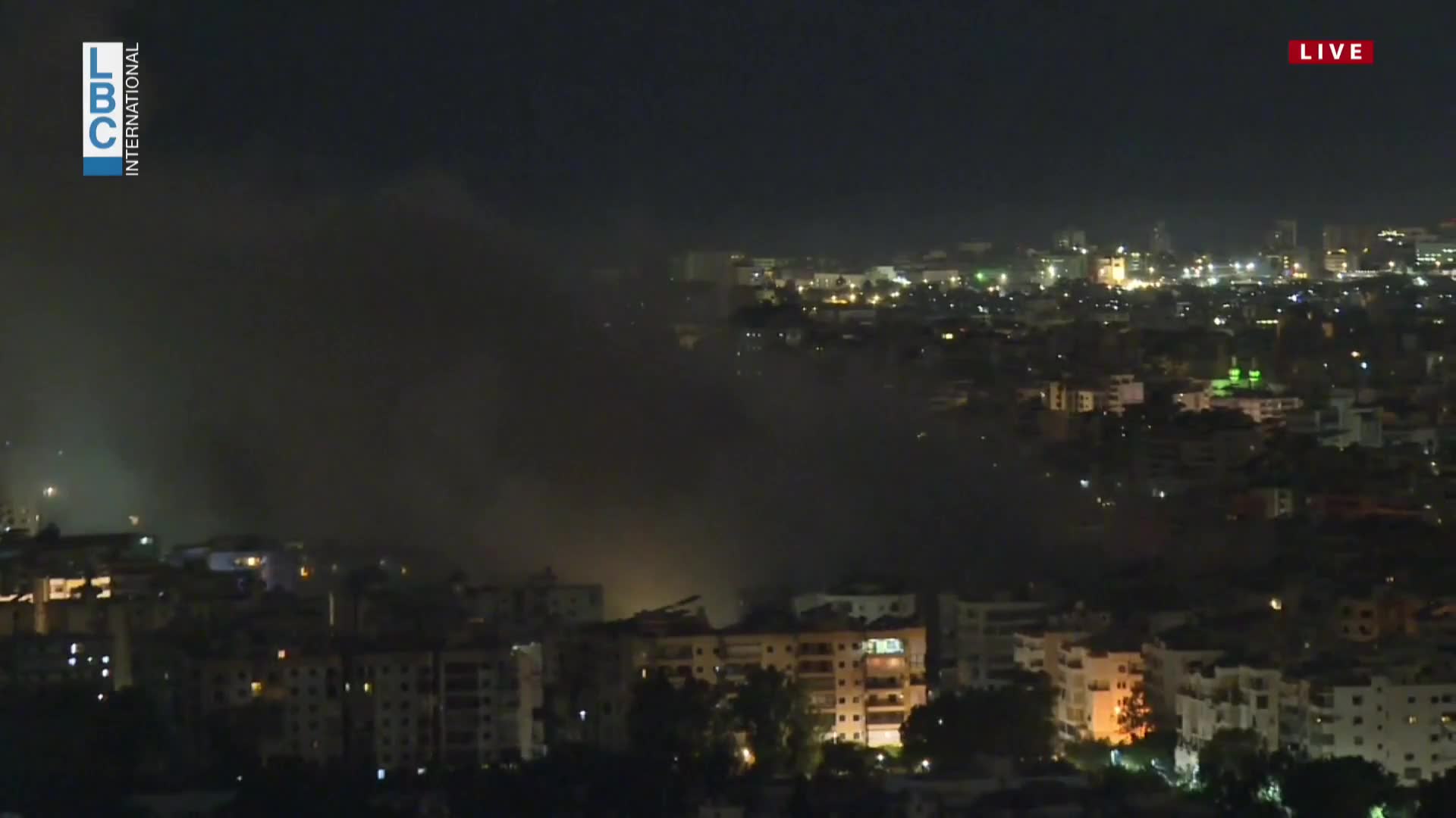 Initial footage from the Israeli strikes in the Dahiyeh suburb of Beirut tonight