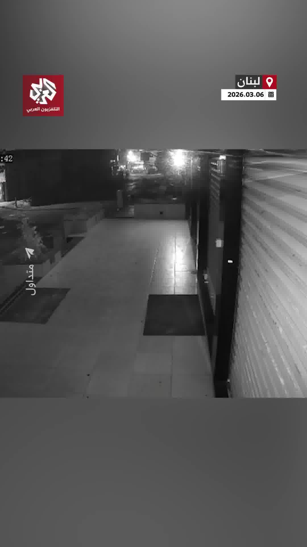 A surveillance camera captures the moment an Israeli airstrike targeted the southern suburbs of Beirut, Lebanon.