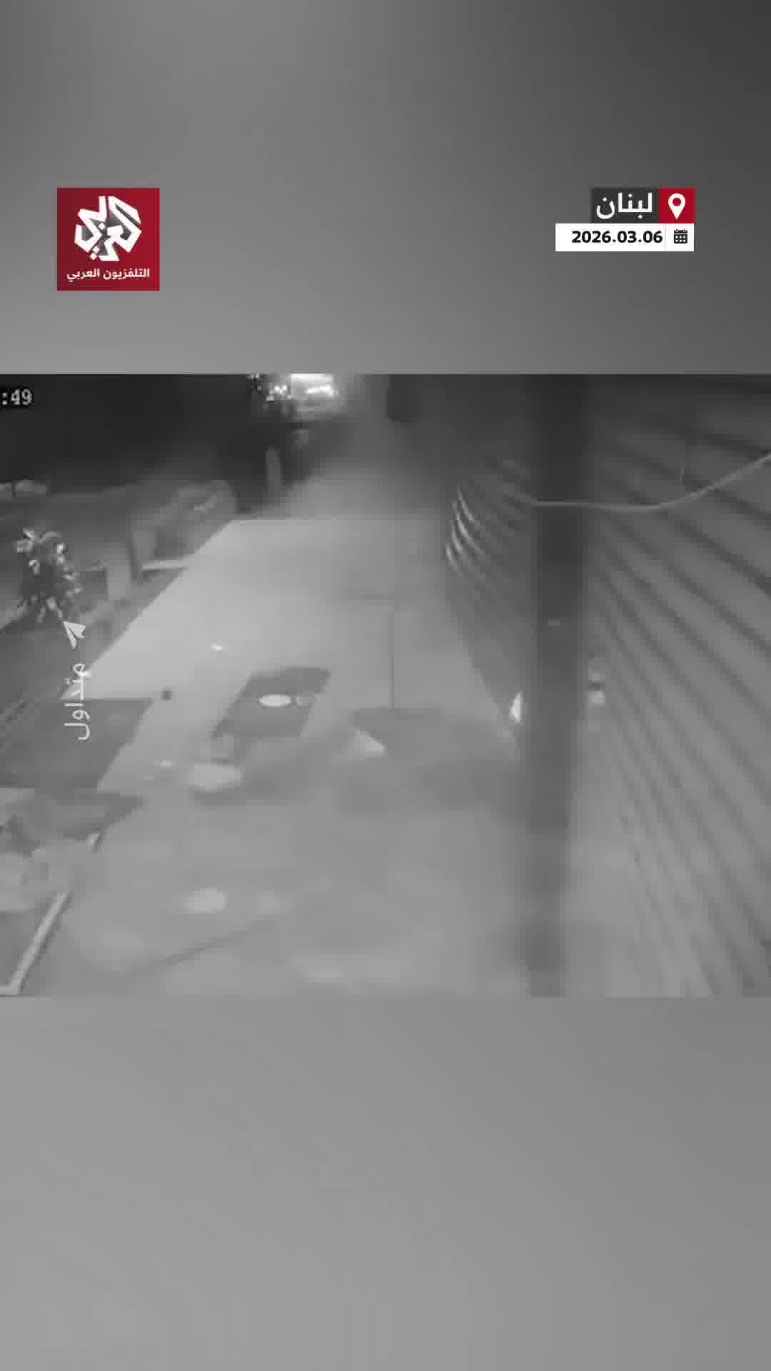 A surveillance camera captures the moment an Israeli airstrike targeted the southern suburbs of Beirut, Lebanon.