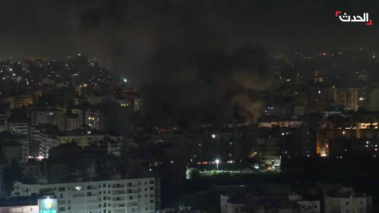 Scenes of smoke rising into the sky over the Beirut's southern suburbs after intense Israeli airstrikes.