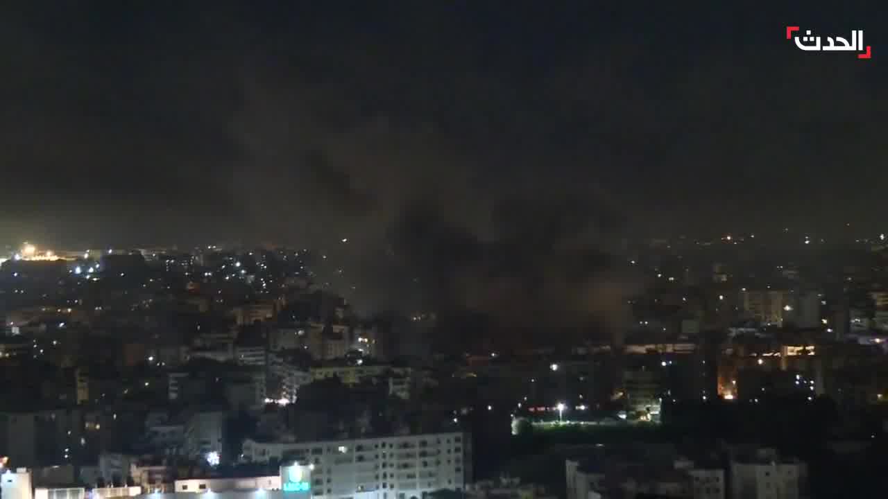 Scenes of smoke rising into the sky over the Beirut's southern suburbs after intense Israeli airstrikes.