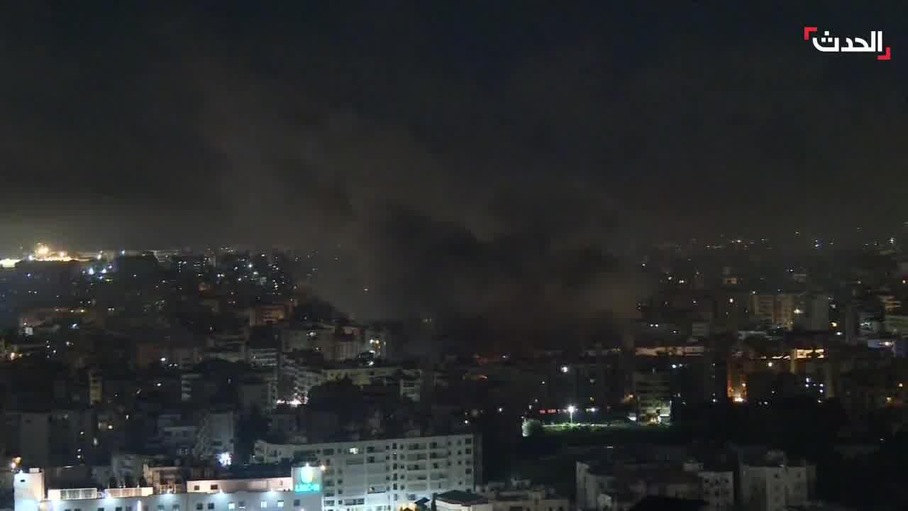 Scenes of smoke rising into the sky over the Beirut's southern suburbs after intense Israeli airstrikes.