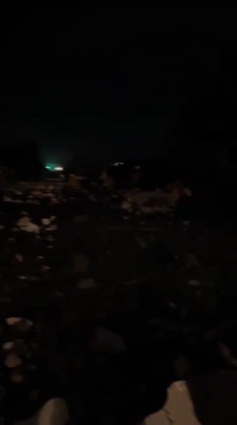 Fire and destruction caused by an Israeli airstrike on the town of Toul in southern Lebanon