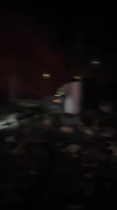 Fire and destruction caused by an Israeli airstrike on the town of Toul in southern Lebanon