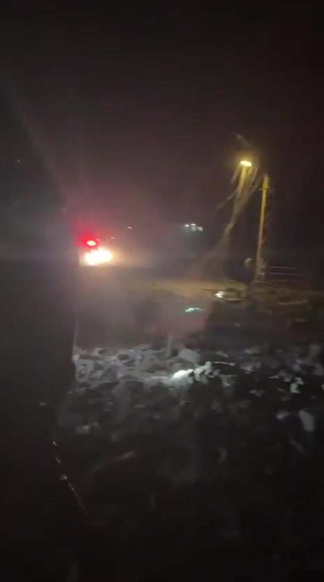 Fire and destruction caused by an Israeli airstrike on the town of Toul in southern Lebanon