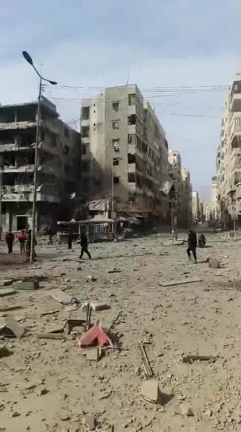 Video shows a violent Israeli airstrike targeting a building near Zreik Restaurant in Kafrhat, in Beirut's southern suburbs, Lebanon.