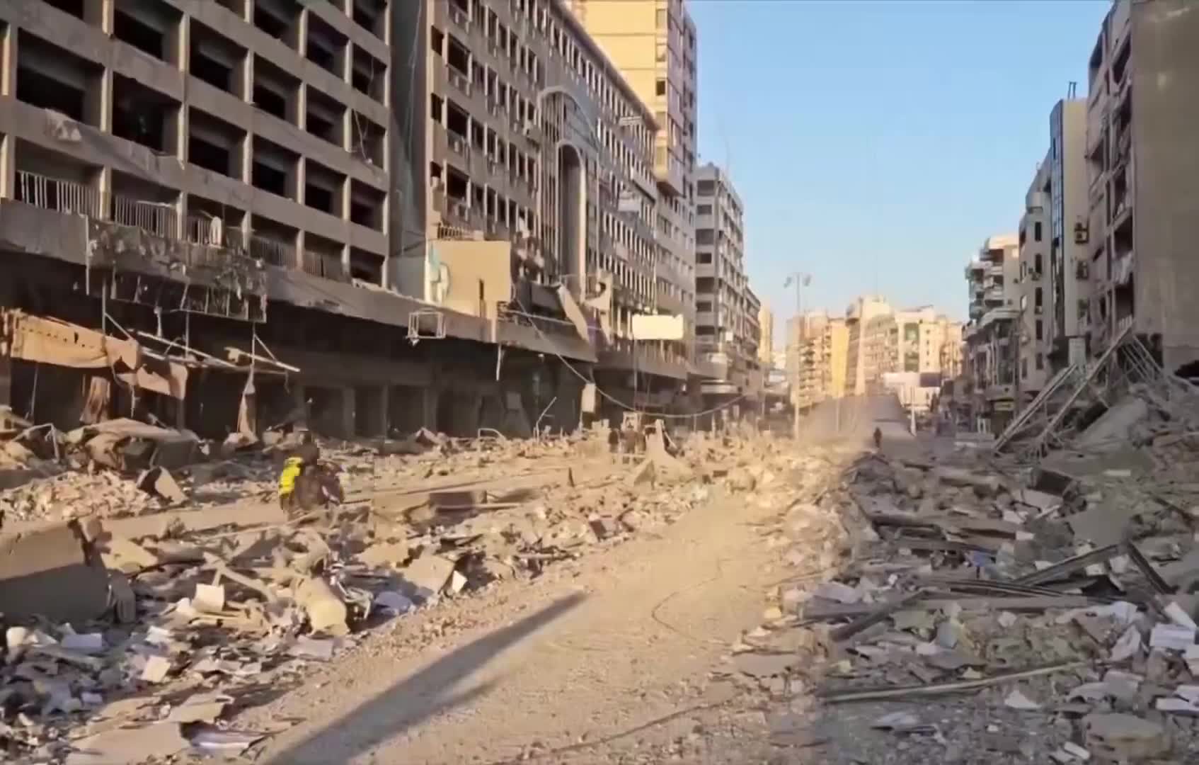 Footage of destruction in southern Beirut after a wave of Israeli airstrikes overnight