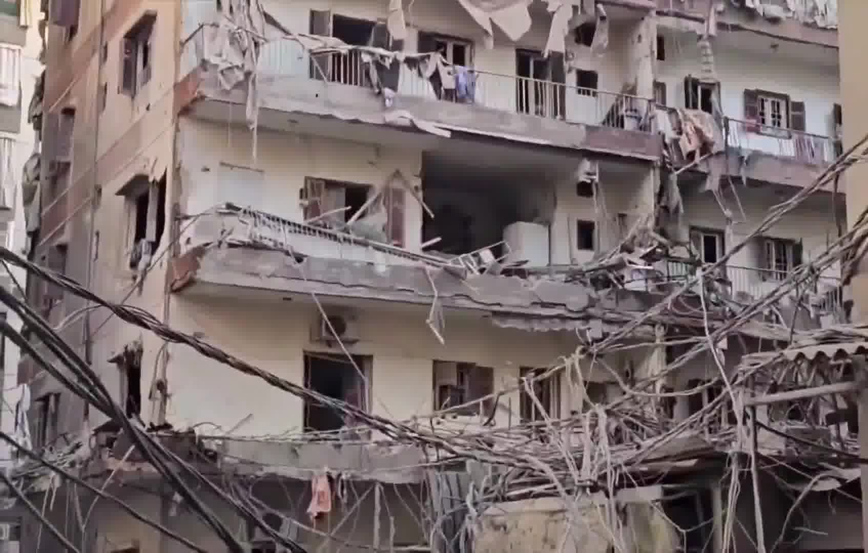 Footage of destruction in southern Beirut after a wave of Israeli airstrikes overnight