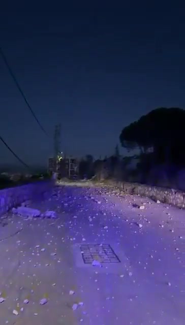 Damage on the site of the raid on the triangle of Kafrjouz