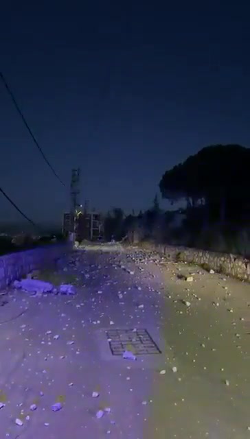 Damage on the site of the raid on the triangle of Kafrjouz