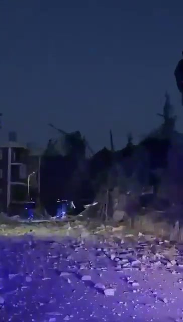 Damage on the site of the raid on the triangle of Kafrjouz