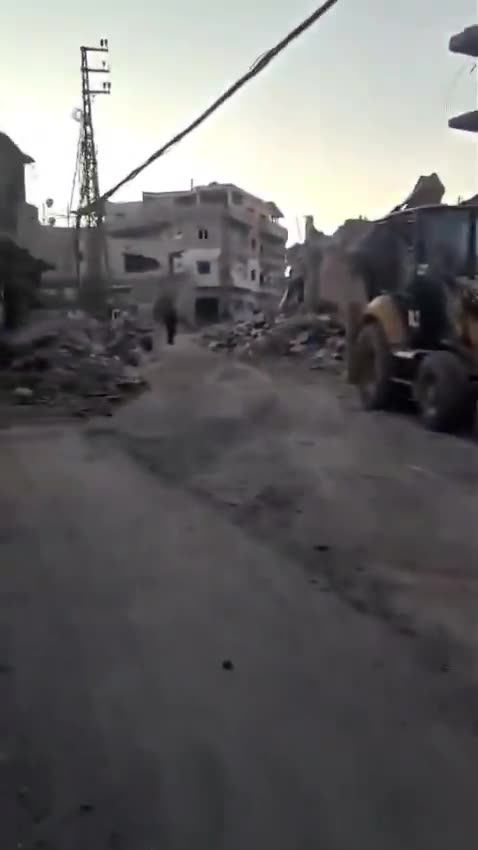 Part of the damage caused by the airstrikes that targeted the Tirdaba Square last night