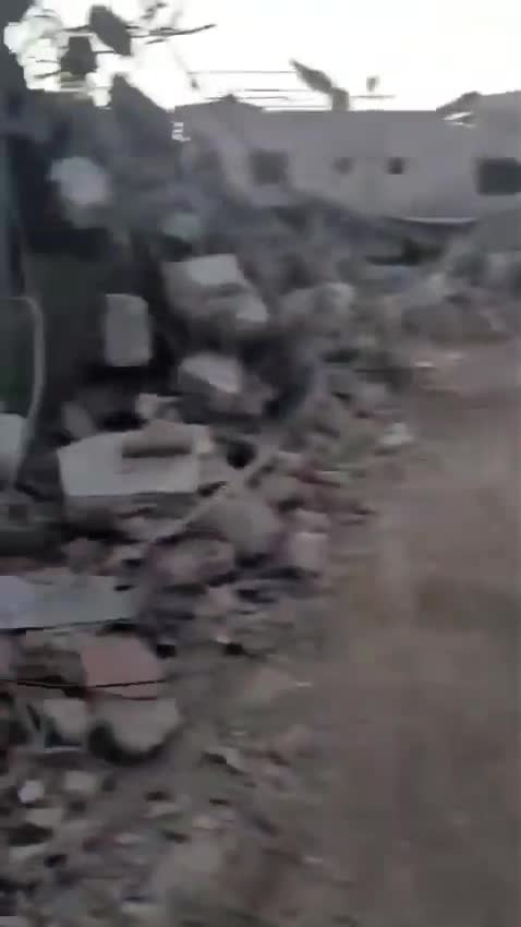 Part of the damage caused by the airstrikes that targeted the Tirdaba Square last night