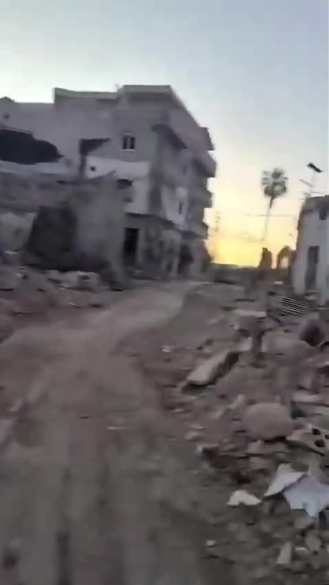 Part of the damage caused by the airstrikes that targeted the Tirdaba Square last night