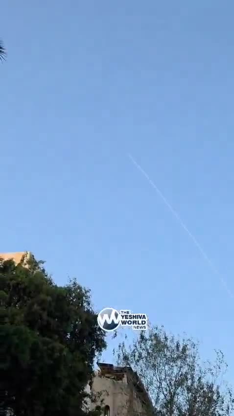 Interceptions are currently underway over central Israel following rockets launched from Lebanon by Hezbollah