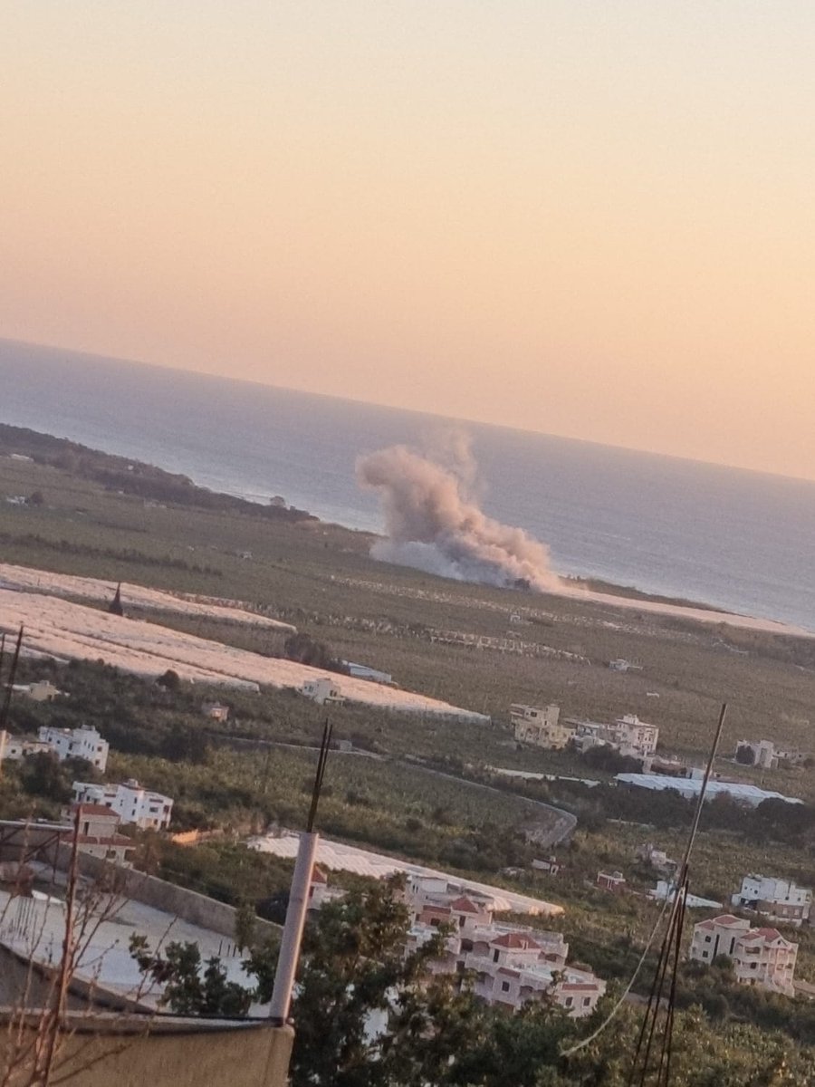 An Israeli airstrike targeted the Adloun plain in southern Lebanon.