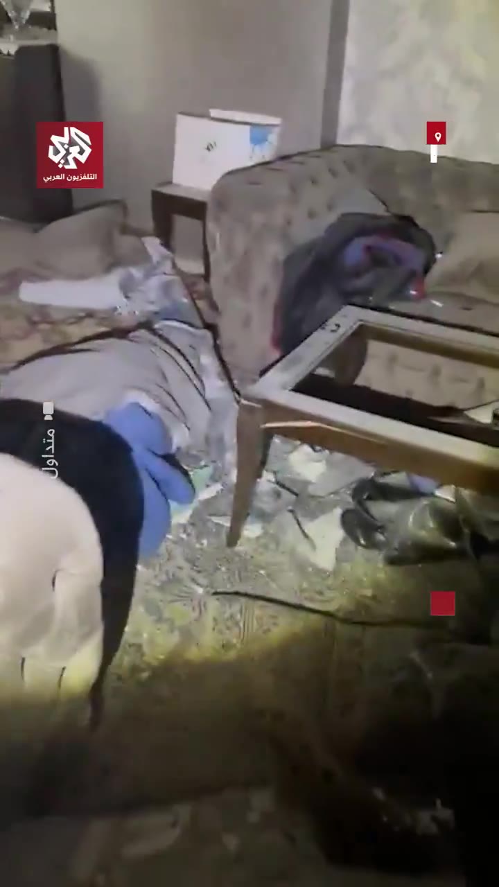 Footage shows an unexploded missile in the apartment targeted by an Israeli airstrike in the Aisha Bakkar area of Beirut.