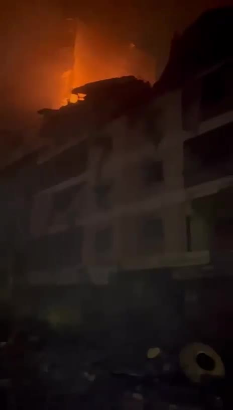 Additional footage of the aftermath of the violent airstrikes on the Mreijeh area in the southern suburbs