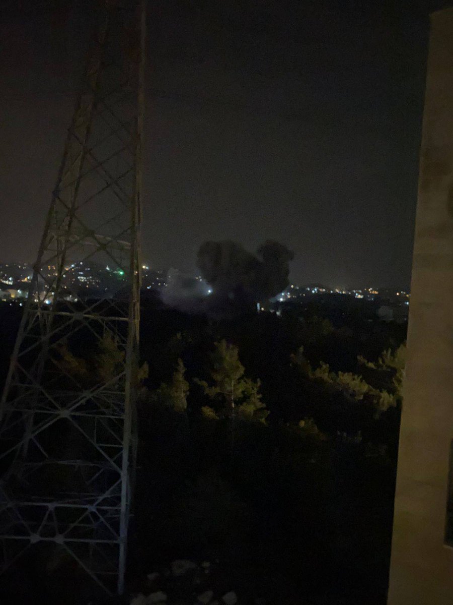Two new airstrikes target the Aramoun area. Photo from Aramoun Al-Bayader