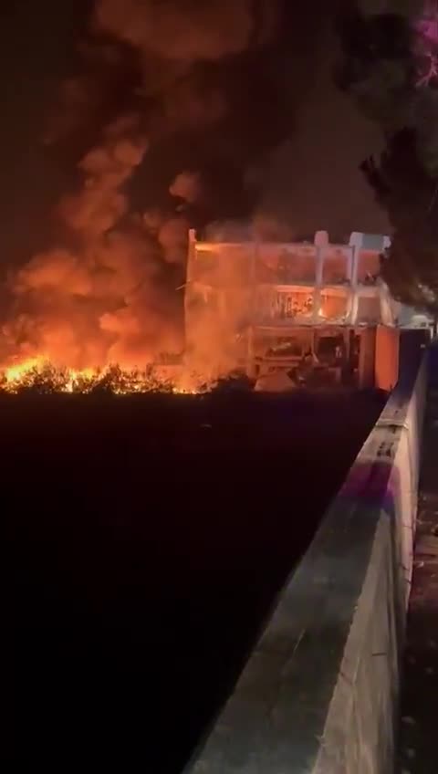 Site of the attack on the Health Authority Center in Burj Qalawiya