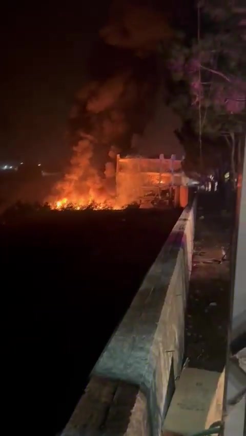 Site of the attack on the Health Authority Center in Burj Qalawiya