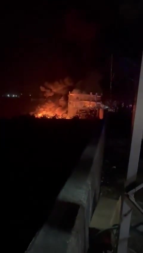 Site of the attack on the Health Authority Center in Burj Qalawiya