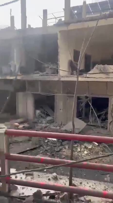 Scenes from the town of Kafr Sir after the three airstrikes that targeted the Islamic Health Authority center in the town and resulted in the death of 3 dead