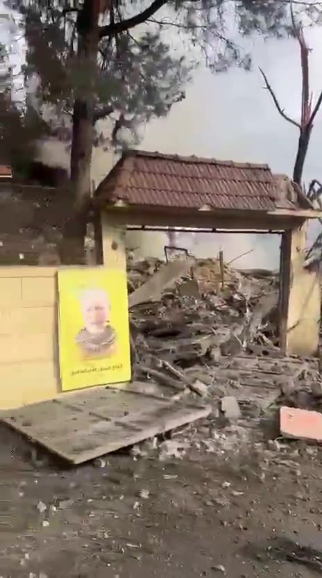 Scenes from the town of Kafr Sir after the three airstrikes that targeted the Islamic Health Authority center in the town and resulted in the death of 3 dead