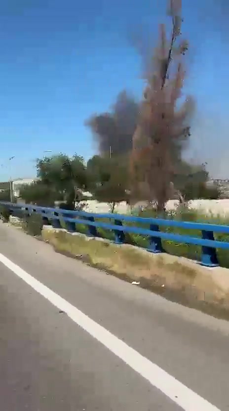 Israeli airstrike on the airport road.