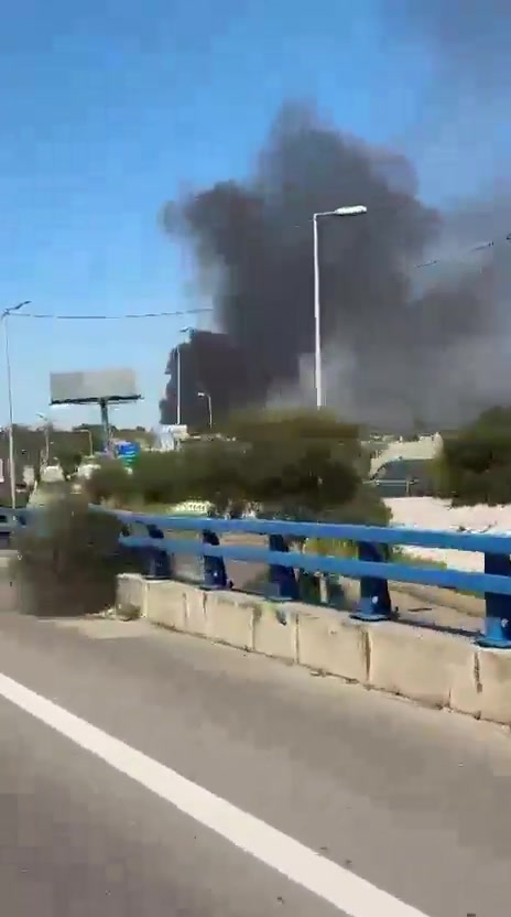 Israeli airstrike on the airport road.