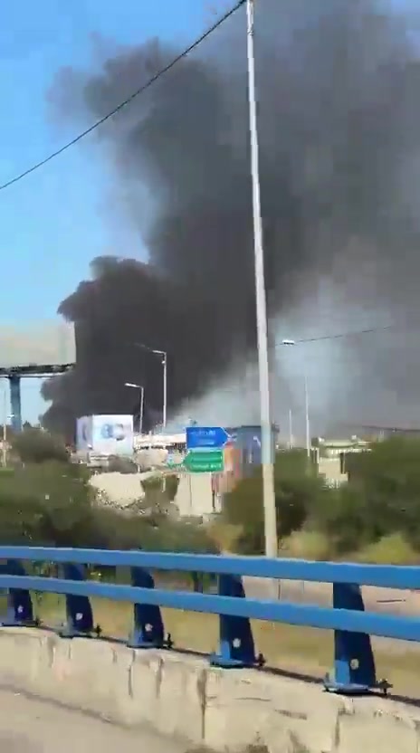 Israeli airstrike on the airport road.