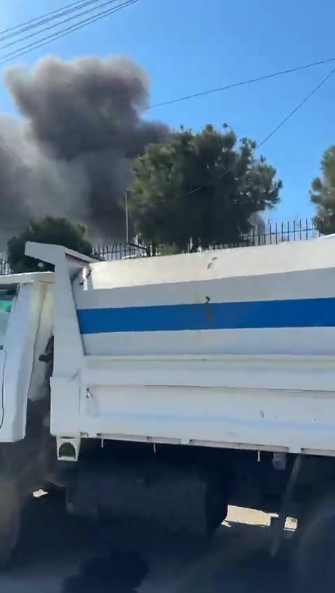 Israeli airstrike in the vicinity of the old airport road