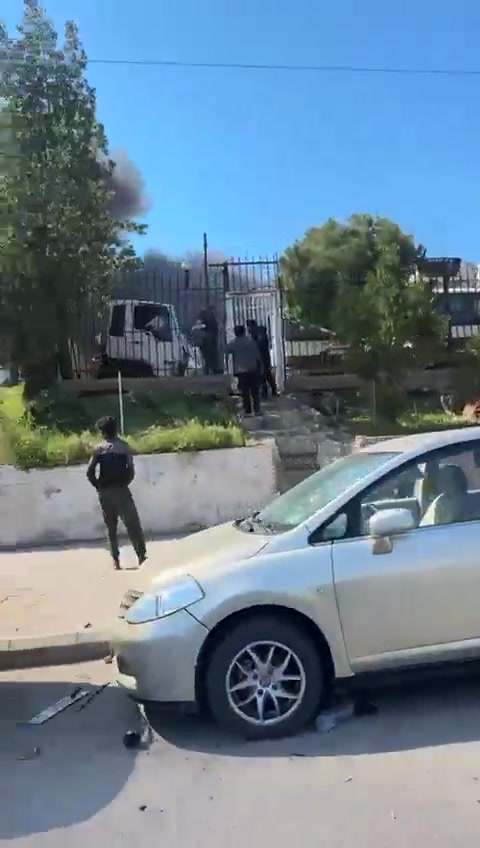 Israeli airstrike in the vicinity of the old airport road