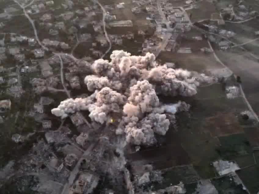 Documentation: Battalion 46 carries out a demolition operation targeting buildings in the town of Aita al-Shaab in southern Lebanon.