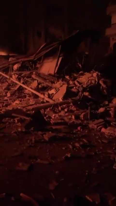 Scenes from the Israeli raid on Beirut's southern suburbs a short while ago