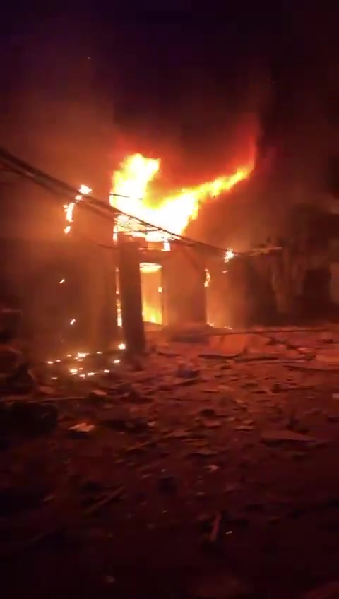 Scenes from the Israeli raid on Beirut's southern suburbs a short while ago