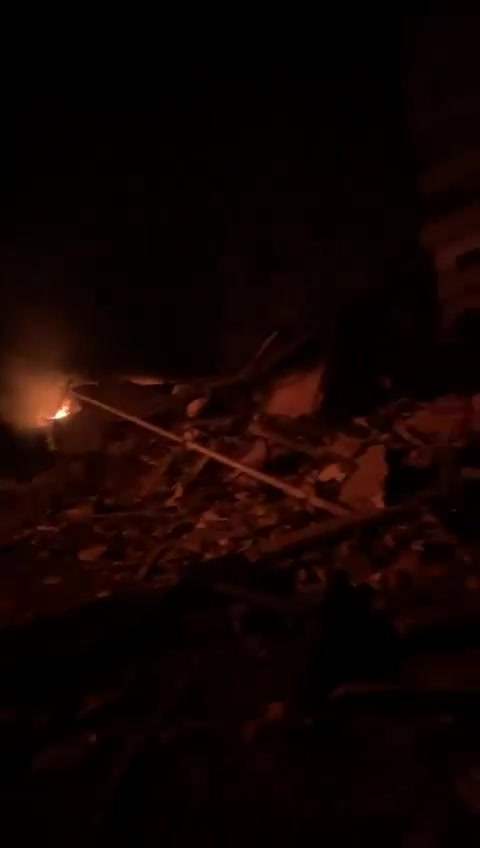 Scenes from the Israeli raid on Beirut's southern suburbs a short while ago