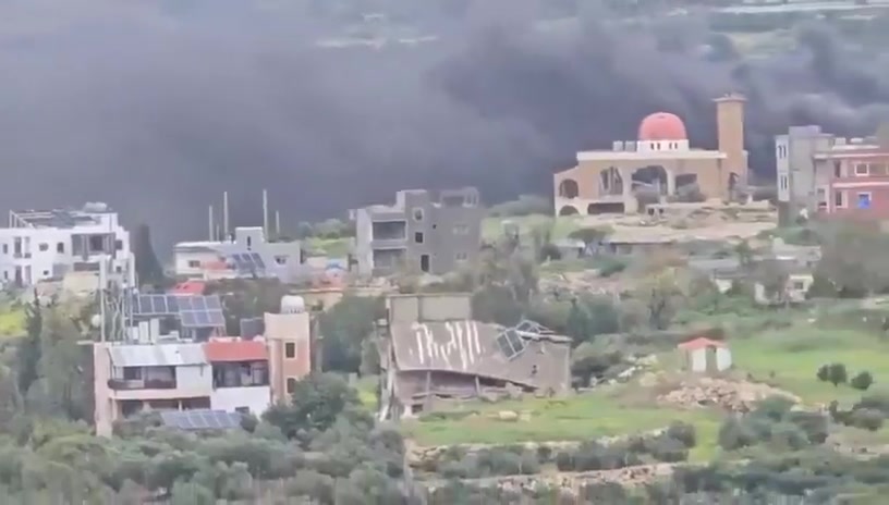 Scenes from the clashes between Hezbollah and Israeli forces in Naqoura