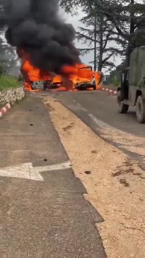 One person is killed in a suspected anti-tank missile attack in the northern border community of Misgav Am, first responders say.  The Magen David Adom ambulance service says two vehicles caught fire, and a body was pulled from one.  The IDF is investigating the apparent Hezbollah attack from Lebanon.