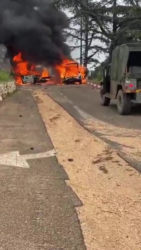 One person is killed in a suspected anti-tank missile attack in the northern border community of Misgav Am, first responders say.  The Magen David Adom ambulance service says two vehicles caught fire, and a body was pulled from one.  The IDF is investigating the apparent Hezbollah attack from Lebanon.