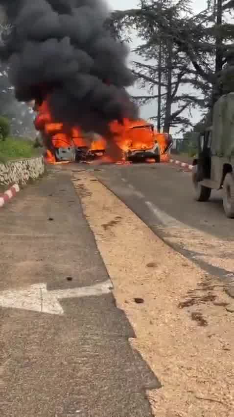 One person is killed in a suspected anti-tank missile attack in the northern border community of Misgav Am, first responders say.  The Magen David Adom ambulance service says two vehicles caught fire, and a body was pulled from one.  The IDF is investigating the apparent Hezbollah attack from Lebanon.