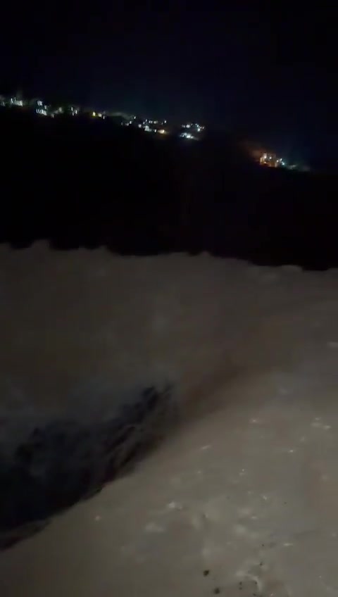 Scenes of destruction from Al-Qasimiya Bridge after the second Israeli airstrike that targeted it