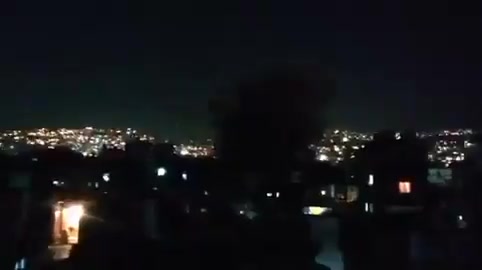 A video circulating online shows the second airstrike that targeted the Burj al-Barajneh area.