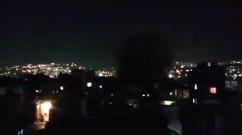 A video circulating online shows the second airstrike that targeted the Burj al-Barajneh area.