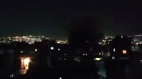 A video circulating online shows the second airstrike that targeted the Burj al-Barajneh area.