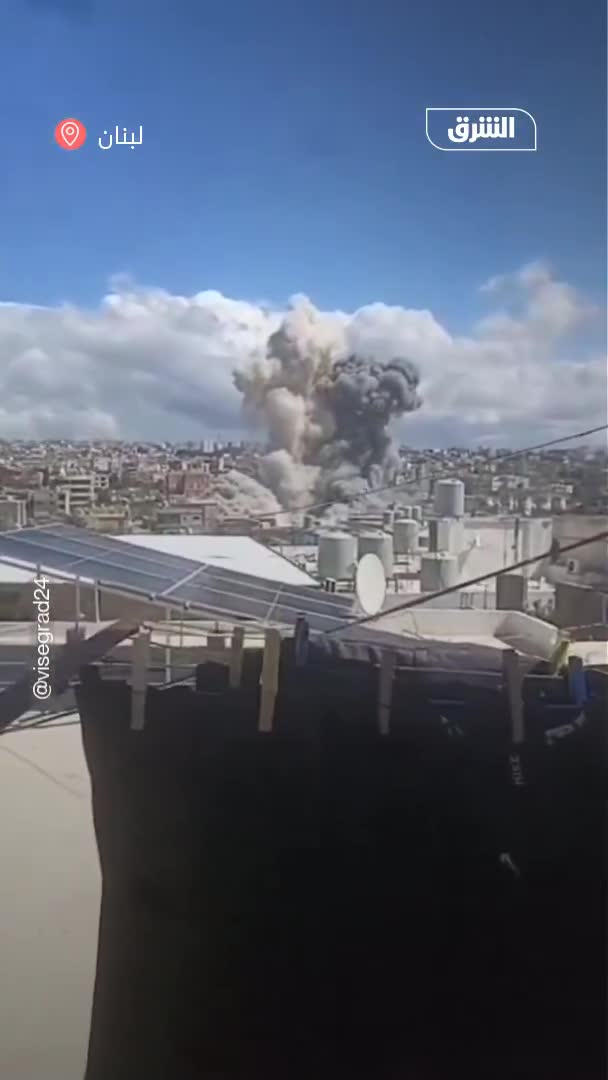 Israeli airstrike targeting the town of Al-Maashouq in the Tyre district of southern Lebanon.