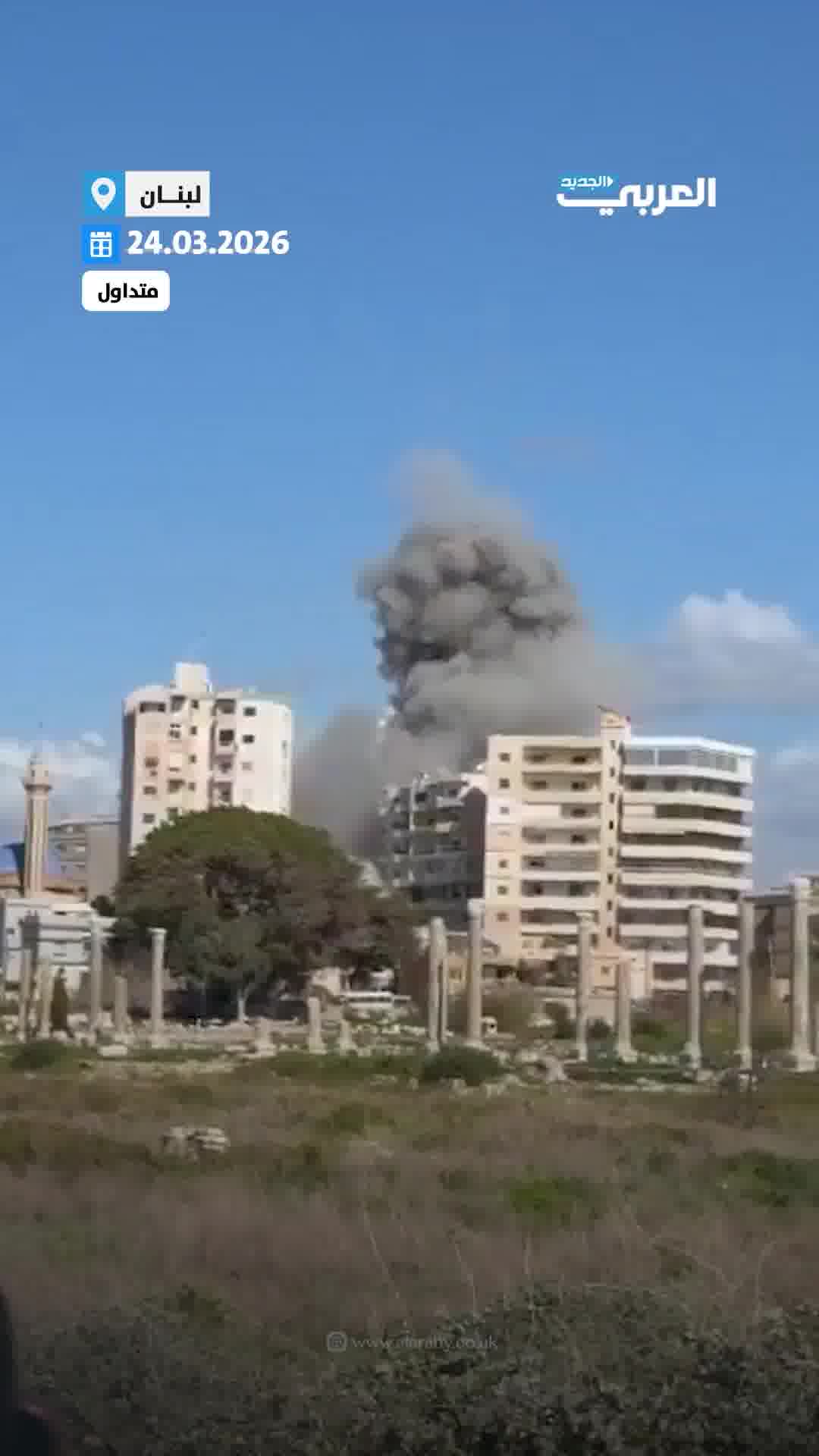 The moment a violent Israeli raid was launched on Burj al-Shamali in the Tyre district of southern Lebanon