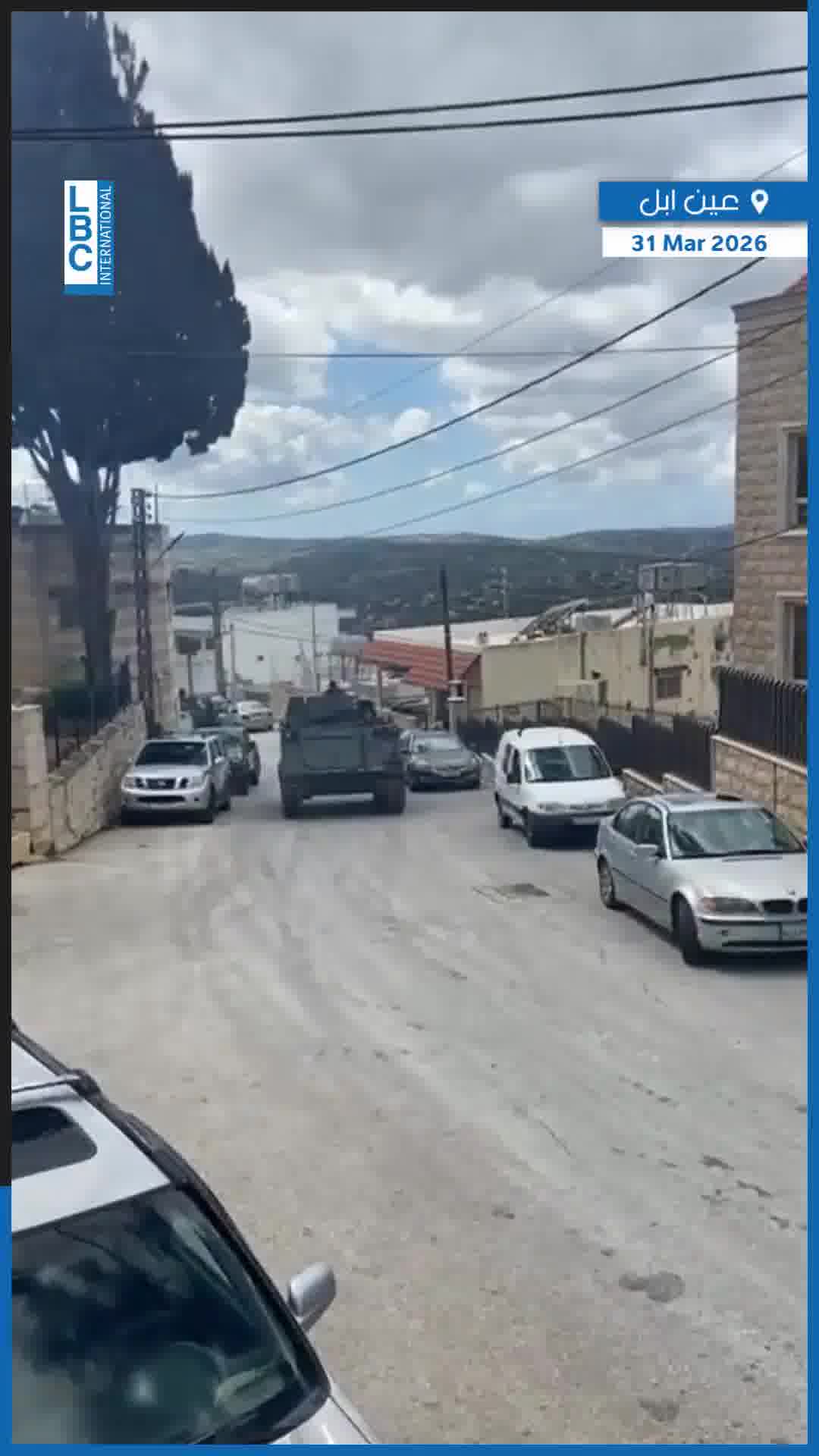 The moment the Lebanese army left the southern town of Ain Ebel (LBCI News)