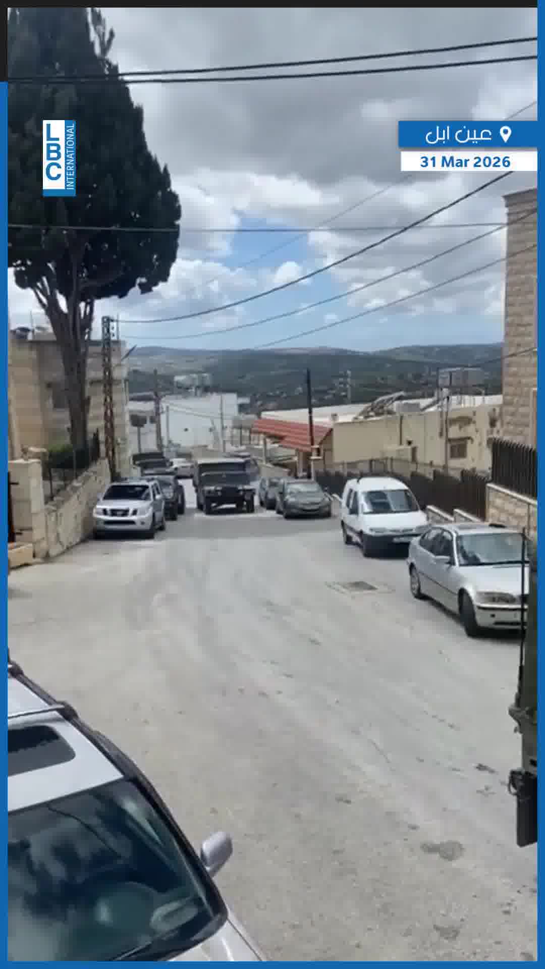 The moment the Lebanese army left the southern town of Ain Ebel (LBCI News)