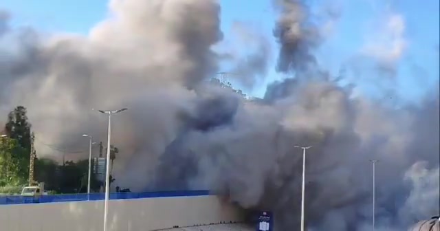 A building was targeted in an Israeli airstrike on the Ghobeiri area in the southern suburbs of the capital.